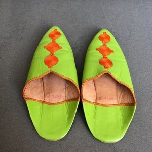 Authentic Moroccan Leather Mules with Embroidery